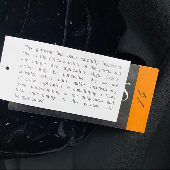 VINTAGE | 1980’s JR Nites by Caliendo Black Beaded Velvet Belted Retro Jumpsuit - Picture 7 of 12